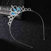 Yean Girls Tiara and Crown Blue Crystal Princess Crowns Birthday Party Tiara Hair Accessories Costume Tiara Headband for Women and Girls(Blue)