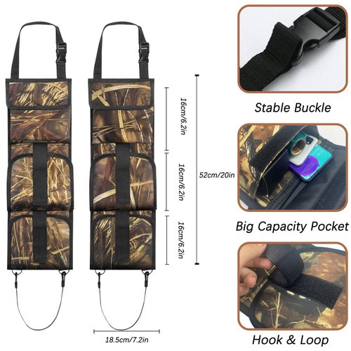 HXXF Car Concealed Seat Back Gun Rack Hunting Gear Seat Back Gun Sling Holder Universal Shooting Accessories, Fit for Vehicles