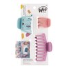 Wet Brush Fashion Claw Clips, Assorted Sizes - 4-Pack, Sunset Pink - Great for Easily Pulling Up Your Hair - Pain-Free Hair Accessories for Women, Men, Boys and Girls