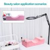 Beauty Eyelash Extension Neck Pillow Comfortable Memory Foam Lash Pillow Grafting Salon,Support Cervical Neck Protection Pillow with Velvet Pillowcase(pink)