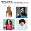 WOOD MASTER HUT Pick for hair Afro comb Parting comb Wooden hair comb 2 Pcs Anti Breakage 4 C Hair and Hair parting tool Wide tooth wooden comb Curly hair pick Afropick Medium