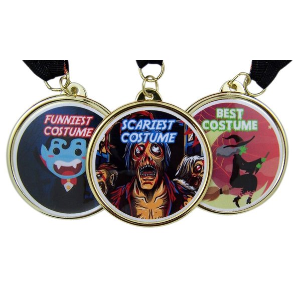Halloween Party Trophy Award Medals for Costume Contest, Set of 3
