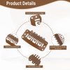 60 PCS 32mm 6-Teeth Brown Hair Wig Clips Metal Snap Hair Clips U Shape Wig Clips Wig Combs to Secure Wig Hair Clips for Wigs Accessories for Women Clips for Extensions Clips with Rubber Chunni Clips