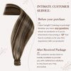 Hetto Blonde Highlighted Wrap Around Ponytail Human Hair 18 Inch 80g Long Ponytail Extension Human Hair Brown Highlight Blonde Magic Paste Ponytail Hair Extensions