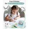 HiHTV Sticker Printer - Mini Sticker Maker Machine with 3 Roll Tapes, Bluetooth Portable Inkless Printpods Pocket Printer for Kids Study Notes, Anatomical Diagrams, Photos, Kids Gift