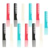 FOMIYES Teasing Comb with Pick 12PCS Hair Pick Hair Styling Comb, Hairdressing Comb, Two-sided Hair Comb Lift Teasing Comb for Salon Home (Random color)