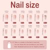 Yivaiks 24 Pcs Advanced Hand Made Customization Press on Nails, Luxurious Rhinestone Design Ballerina Fake Nails，Perfect Accessory for Banquets, Soirees, Parties(GD-004)