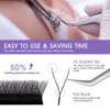 NATUHANA YY Eyelash Extension 0.10mm LU Curl 8-14mm Mixed Makeup Tray Lash Supplies Premade Fans Y Shape Volume Lash 12Raws/Case Premium Faux Mink False Lash Extensions (8-14 MIX, black ;0.10 LU)