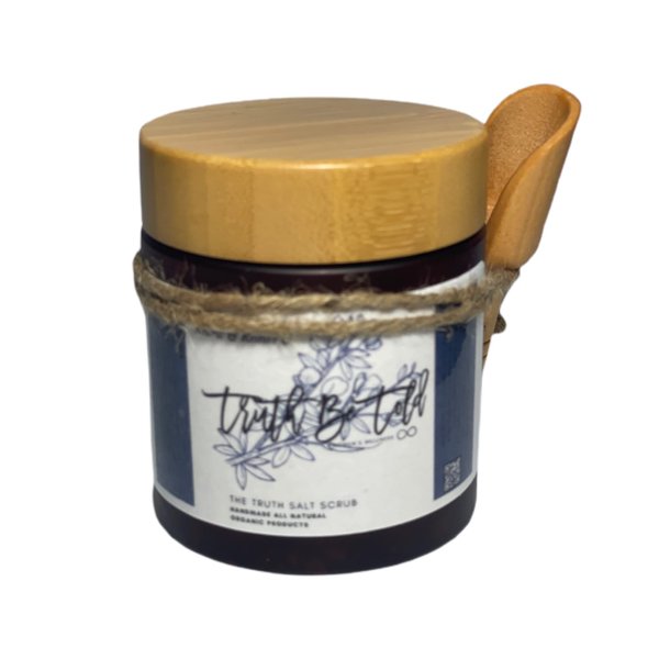 Dead Sea Salt Exfoliating Scrub Body Scrub Exfoliation Great for Scars, Chicken Skin, Cellulite, Stretch Marks for Men & Women (The Truth for Men, 8 oz.)