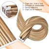 Tape In Hair Extensions Human Hair Camel Brown Mixed with Bleach Blonde #8/613 Real Human Hair 20 Inch Tape In Extensions 20pieces 50g/Pack Invisible Tape Extensions Remy Human Hair