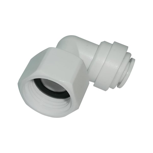 MALIDA 10pcs Elbow 5/16" OD Tube x 1/2"Female Thread Adapter Tube Push to Connect Fittings for Reverse Osmosis RO water filter System Faucet Adapter.