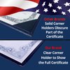 US Citizenship Certificate Holder | US Citizenship Gifts | Naturalization Certificate Padded Holder with Cover. Golden Great Seal of The United States.