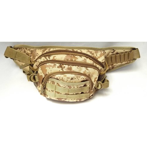 East West U.S.A FC102 Tactical Military Digital Camouflage Fanny Pack, Tan/Camo