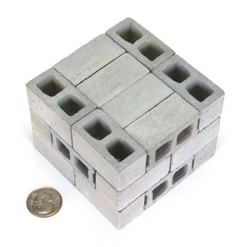 Acacia Grove Mini Cinder Blocks, 24 Pack, 1/12 Scale