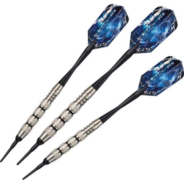 Viper Silver Thunder Soft Tip Darts, 4 Knurled Bands, 16 Grams