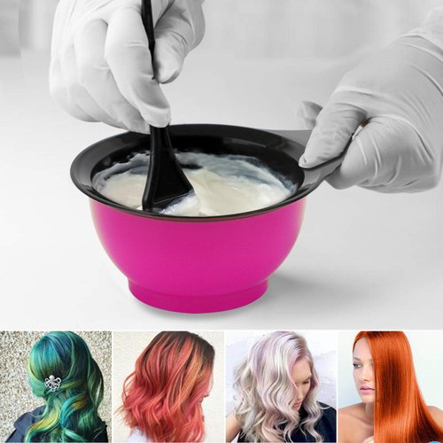 Hair Dye Bowl, Professional Hair Color Bowls, Plastic Mixing Tint Bowl Set Kit, Stackable DIY Hair Dye Tools Assorted Colors for Home and Salon Uses