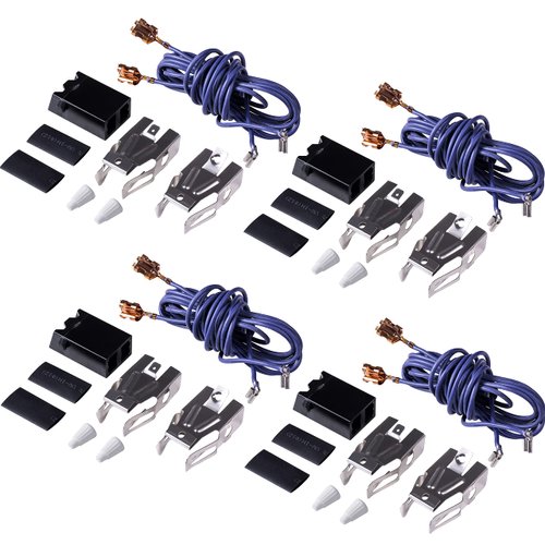 Ultra Durable WB17T10006 Range Surface Burner Terminal Block Kit Replacement Part by BlueStars – Exact Fit for GE Kenmore Hotpoint Ranges/Stoves/Ovens - Replaces AP3203326 WB17K10003 - Pack of 4