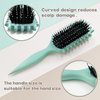 Curly Hair Brush,Curl Defining Brush,2024 Newest Boar Bristle Hair Brush for Combing and Shaping,Reduce Pulling and Curl Separation For Defined Curls(green)