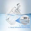 Smatorga Adhesive Shower Caddy 2 Pack Shower Organizer Shelf, No Drilling Stainless Steel Bathroom Storage Rack for Inside Shower Shampoo Conditioner Holder,Silver (Shower Caddy Sliver)