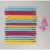 18PCS Plastic Spiral Hair Perm Rods Barber Hairdressing Hair Rollers Salon Tools for Women Girls Random Colors(7.3inch)