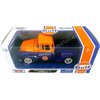 Motormax 1955 Chevrolet 5100 Stepside Pickup Truck Gulf Dark Blue and Orange 1/24 Diecast Model Car