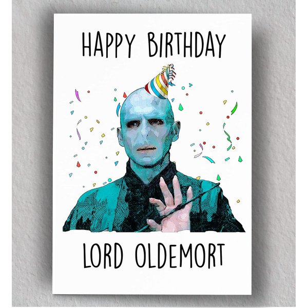 Lord Oldemort Birthday Card | Funny Birthday Card | Hilarious | Art Print | Blank Card