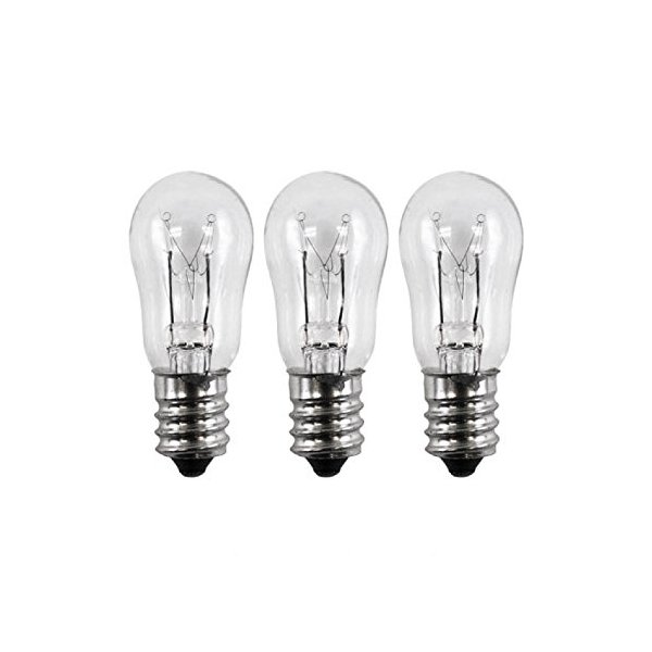 OCS Parts - General Electric - WE4M305 Dryer Light Bulb. 10-watts, Clear, Dimmable Light Bulb- Pack of 3
