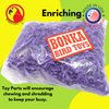 Bonka Bird Toys Colored Crinkle Shred Paper Chew Forage Nesting Treat Natural Multi-Use Craft Part Projects Cockatiels Parakeets Conures Amazons and Other Similar Birds (Purple)
