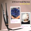 ORYNNE 3/10'' Small Flat Irons for Short Hair Pixie Cut, 5s Ultra Fast Heat Up Tiny Pencil Flat Iron, Ionic Mini Edge Flat Iron, Skinny Thin Straightener Champagne Gold