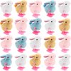 Cotiny 20 Pack Easter Wind Up Bunny Toys Jumping Plush Rabbits Hopping Bunny for Easter Egg Hunt Easter Basket Filler Party Favors
