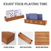 icnjdMopclean Card Holders for Playing Cards Set of 2, Playing Card Holder, Wood Playing Card Holders for Adults, Seniors, Kids, Canasta Card Holder