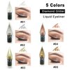 Generic Diamond Eyeliner Set, 5 Colors Glitter Eye Liners Metallic Glitter Liquid Eyeliner Long Lasting Eyeliner Liquid Color Eye Shadow Makeup Kit Liquid Glitter Eye Makeup Set (5 Pcs)