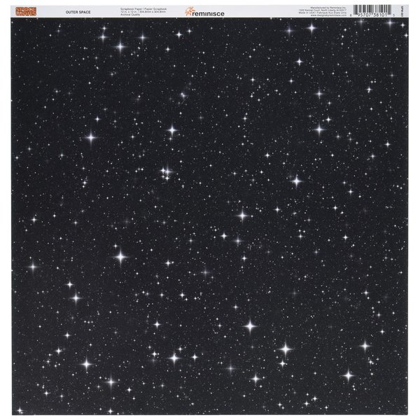 REMINISCE Wars Double-Sided Cardstock 12"X12"-Outer Space, 12" by 12", Multicolor