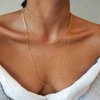 Iaceble Bohemia Layering Chain Necklace Gold Long Chain Choker Necklace Long Multiple Chain Necklace Multilayer Gold Necklace Jewelry for Women and Girls