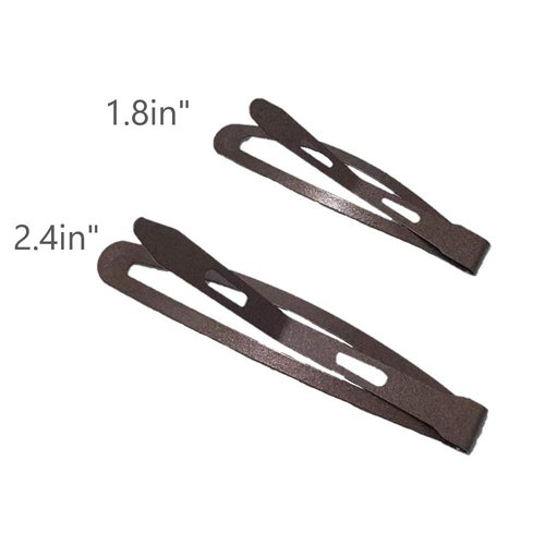 Dofash 4.5CM/1.77IN Mini Slim Snap Hair Clips Hair Barrettes Hair Accessories Braided Hair Clips for Women Thin Hair 20PCS（Brown）
