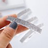 Crystal Hair Barrette 2 Pcs Sparkly Rhinestone Crystal Hair Clip French Design Bridal Fashion orgeous Bling Rhinestone Hair Clips Gorgeous Bling Rhinestone Hair Clips Ponytail Holder Side Clips 2.55