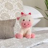 YANJOONJOON Strawberry Cow Stuffed Animal Plush Toys,Soft Cute Stuffed Animals Birthday,Pink Kawaii Cow Plushie Pillow Doll for Kids Boys Girls 11Inch