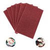 Red Scuff Pads - 6Pcs Scouring Pad 7447 - Very Fine Grade Hand Pads General Purpose Sanding Hand Pads 200 x 125mm/8" x 5"