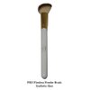 Tootloo Professional High PRO Flawless Powder Brush 2-Tone (Off-White and Light Brown) synthetic bristles 7" Black Wooden Handle. For eye shadow, blush, powder, foundation, and lips. (White)