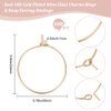 Beebeecraft 1 Box 100Pcs Hoop Earring Findings 18K Gold Plated 20mm Wine Glass Charms Rings with 0.7mm Pin DIY Earring Beading for Hoop Earrings Making
