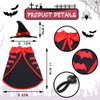 Estivaux Pet Halloween Costumes Dogs Cats Halloween Vampire Pets Costume Cape with Black Red Witch Hat Wizard Cats Cosplay Clothes Apparel for Small Dogs Cats Halloween Party Decorations