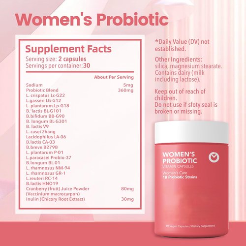 SPIRIT OF ART Vulva Care – Vaginal Probiotic for Women | 60 Vegan Capsules – Balances pH & Supports Metabolism | High-Potency Lactobacillus Blend for Feminine Flora & Wellness