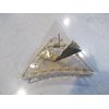 Clear transparent triangle bronze design hair claw clip for medium fine hair (Color: Gold design)