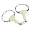 FECAMOS Horse Snaffle Bit, Rubber Wrapped Easy to Control Compact Horse Mouth Bit Apple Flavor Professional for Racing