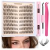 Cat Eye Lash Extension Kit Natural DIY Eyelash Extension Kit Wispy Lash Clusters Kit Individual Lashes with Lash Bond and Seal and Eyelash Clusters Tweezers by TOOCHUNAG