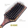 Kent LPB2 8.25" Small Square Paddle Cushioned Wet Dry Pro Hair Brush. Grooming, Detangling, & Smoothing Floral Print. Best Flat Everyday Men Women Brush For Curly, Thick or Thin Hair and Wigs