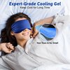 Cooling & Heating Gel Sleeping Mask - 2 Pack Weighted Eye Mask, Sleep Masks for Stye Eyes, Reusable Ice&Warm Compress Eye Cover, Blindfolds for Women, Men,Travel, Airplane, Yoga(Deep Black,Deep Blue)