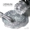 VENALISA Gel Nail Polish, 12ml Silver Glitter Color Soak Off UV LED Nail Gel Polish Nail Art Starter Manicure Salon DIY at Home, 0.43 OZ
