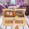 Kudoo Surprise Box, Wooden Useless Box, Stress-Relief Box Toy Don't Touch Useless Box Leave Me Alone Machine for Home Desk Office Desk Stress-Release Creative Gift Tiger Toy Gift for Xmas, default