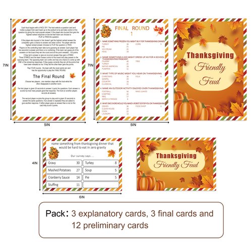Thanksgiving Feud Quiz, Thanksgiving Trivia Games for Family, Buzzers for Trivia Games, Fun Thanksgiving Feud Questions, Holiday Party Games, Thanksgiving Decorations, Trivia Cards(gesc02)
